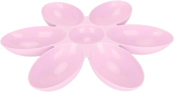 Multipurpose Cat Food Bowl Cat Food Bowl Flower Petals Shaped Cat Water Bowls Non Slip Food‑Grade Flower Petals Shaped 6 Grids Pet Feeding Bowl for Food and Water (Roseate)