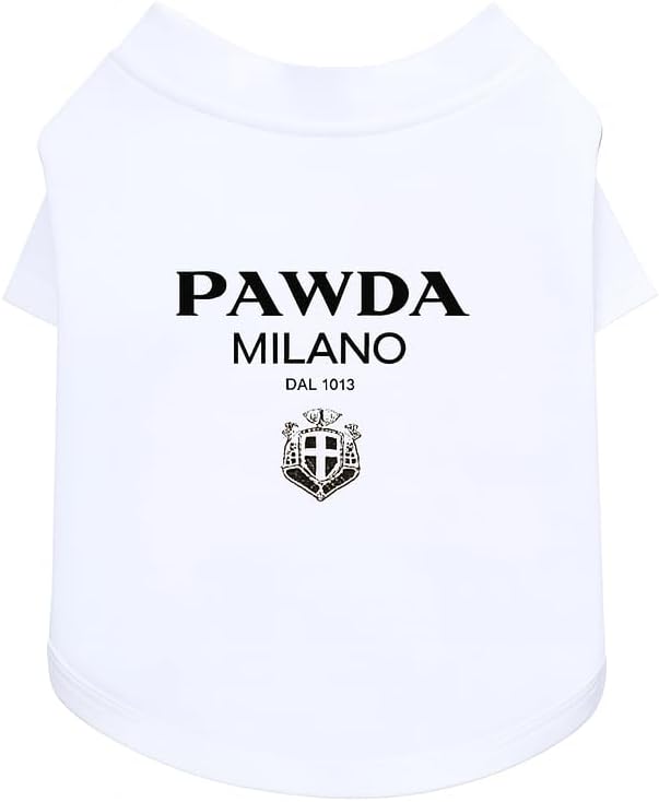 Luxury Designer Dog T Shirt – Cute Puppy Clothes for Small Dogs, Fashion Pet Tee Outfit for French Bulldogs & Chihuahuas, Everything Chic Dog Apparel
