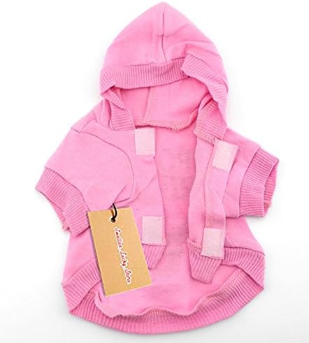 SMALLLEE_LUCKY_STORE Pink Hoodie Hooded Christmas T Tee Shirt Small Dog Christmas Clothes Costume - Spoiled Princess XS