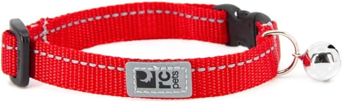 RC Pet Products Primary Collection Kitty Breakaway Collar, Red, 1/2"
