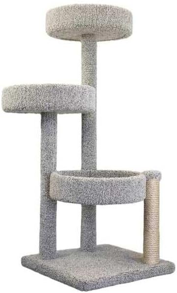 HomeStock Cat Tower Large Multi-LevelCarpeted Cat Tree with Scratching PostsCat Furniture for Indoor Cats Multicolor