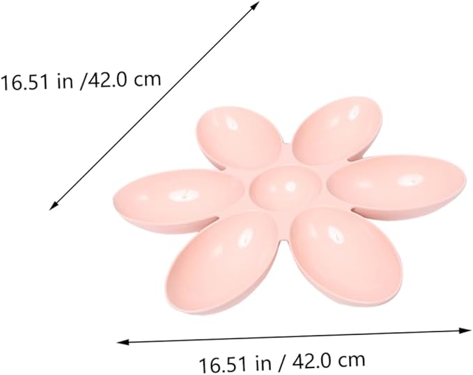Cat Bowls- Cat Food Water Container- Multi- Feeder 6- Meal Kitten Food Bowls- Flower Petals Shaped Pet Feeding Bowl for Small Medium Dog Pets Puppy Kitten