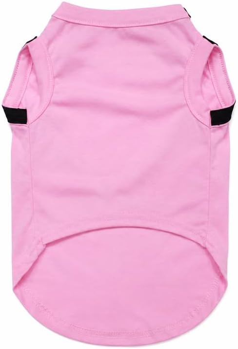 Petitebella Soccer Dog Shirt - Sporty Puppy T-Shirt with Soccer Ball, Breathable Soft Cotton Pet Clothes for Small Dogs Cats, Lightweight Summer Vest Apparel for Game Day Training (Pink, X-Large)