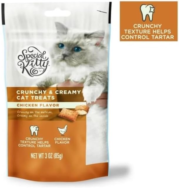 Crunchy & Creamy Cat Treat ~ These Cat Treats Contain Perfect Combination of Delicious Taste and Nutritional, Formulated to Meet Nutritional Standards...
