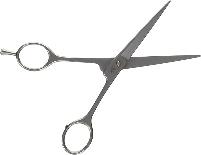 Mars Professional Ergonomic Stainless Steel Hair Cutting Shears with Fingerhook, Microserrated, 6" Length