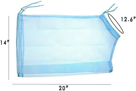 Adjustable Multifunctional Polyester Cat Washing Shower Mesh Bags Pet Nail Trimming Bags (Blue)