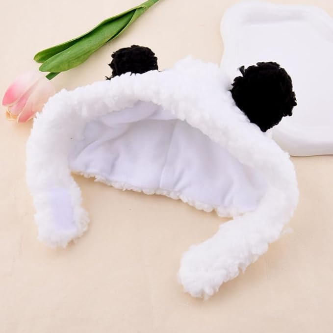 Dog Cat Hats for Small Dogs Cats Adjustable Pet Cap Headwear Pet Head Ear Covers with Dog Ear Muffs Noise Protection Pet Cat Neck Warmer Headband Cats Costumes Headdress Headgear for Grooming Photos