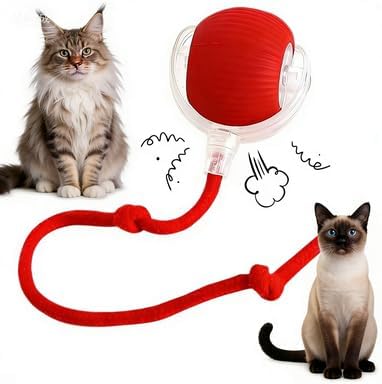 360°Interactive Rolling Cat Ball - Automatic Chew Toy for Active Cats & Small Dogs, Smart Fast Rolling Pet Toy