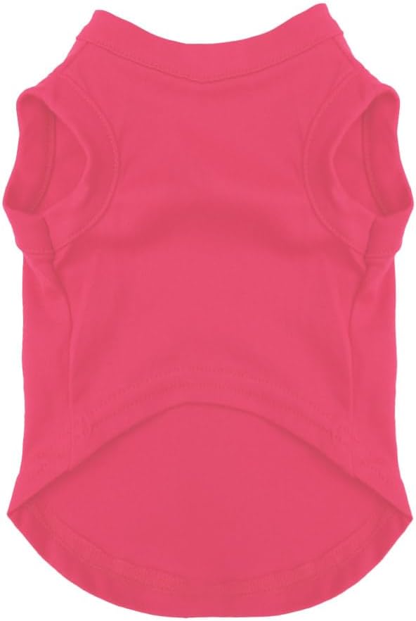 Happy Camping Dog Tee Shirt | Sleeveless Breeds | Summer | Outdoor Adventure | Travel | (Hot Pink, 4X-Large 278)