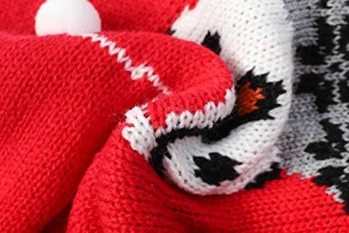 Penguin Red Christmas Holiday Festive Dog Sweater for Puppy Small Dogs, X-Small (XS) Size