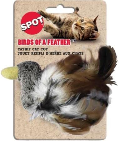 Ethical Pet 3 Pack Birds of A Feather Cat Toys, Assorted
