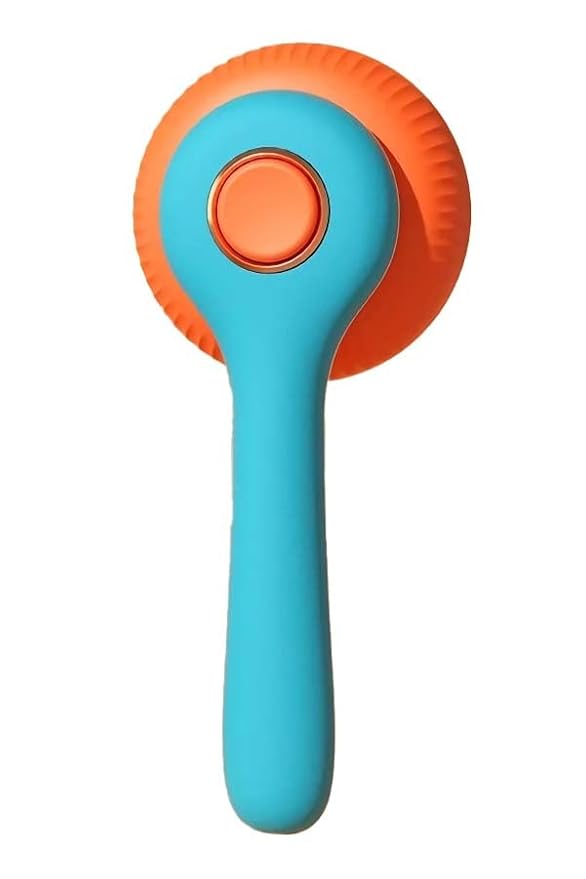 Self-Cleaning Pet Hair Removal Comb - Slicker Brush for Dogs & Cats Grooming Orange