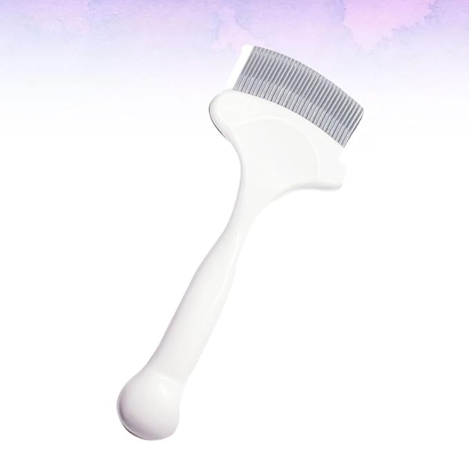 Cabilock Cat Grooming Comb and Pet Hair Cleaning Tool with Elastic Pins, White Detangling Comb for Cats, Pet Grooming Supplies for Matted Fur and Knot Removal