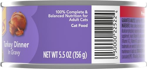 Friskies Purina Prime Filets Turkey Dinner in Wet Cat Food Gravy - 5.5 oz. Cans (Pack of 48)