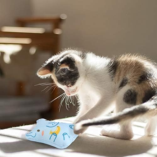 Catnip Toys for Indoor Cats - 5PCS Plush Cat Chew Toys Teething Interactive Catnip Filled Kitten Toy Soft Pet Toy