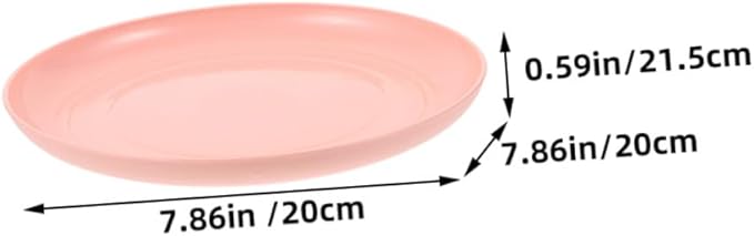 Amosfun 4pcs Shallow Cat Bowls Set, Sturdy Pet Food Plates 20cm, Wide Flat Round Dishes for Small and Short-Legged Cats, Multi-Color Feeding and Watering Supplies
