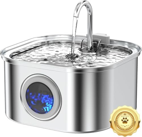 Vetiflow Water Bowl Original - Fresh Drinking Fountain for Dogs Cats,108oz/3.2L Automatic Dog Watering Dispenser Bowl - Pet Feeding & Watering Supplies - Water Level Window (3.2L)