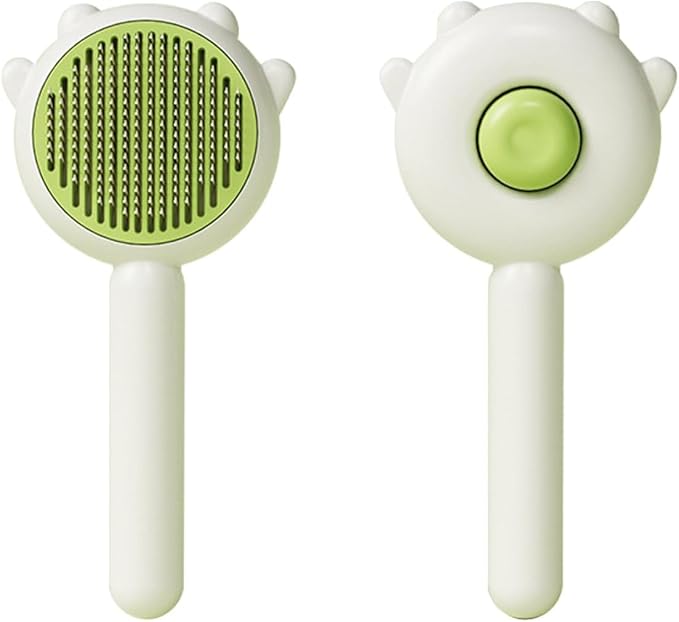 MRSXXNTY Pet Grooming Brush - Cat & Dog Fur Remover, Massage Brush for Long & Short Hair Pets, Removes Loose Fur & Hair (Green)