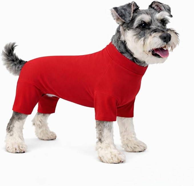 Lovelonglong Dog Full Bodysuit – Stretchy Yoga Fabric 4-Leg Dog Pajamas, Breathable & Lightweight Dog Onesie for Indoor & Outdoor, Shedding Control & Travel Wear