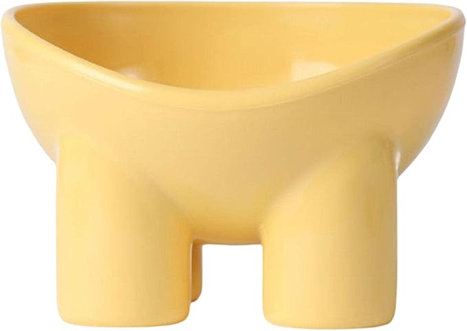 Cat Food Bowl, Cat Bowl, Hassle Food Bowl, Non Bowl for Food and Water, Yellow