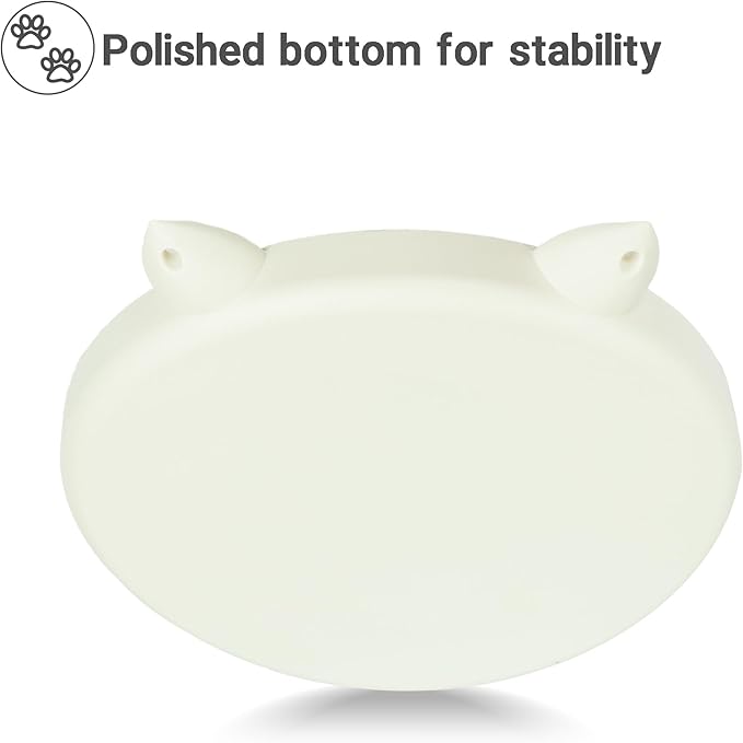 Bifeaw Slow Feeder Cat Bowl, Easy to Clean Silicone Bowl, Ideal for Dry and Wet Food (Purple and White)