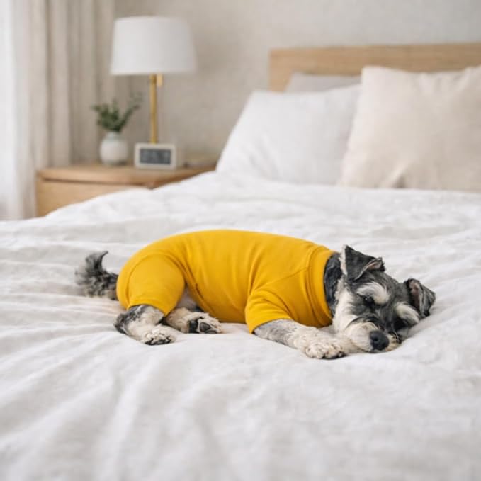 Lovelonglong Dog Full Bodysuit – Stretchy Yoga Fabric 4-Leg Dog Pajamas, Breathable & Lightweight Dog Onesie for Indoor & Outdoor, Shedding Control & Travel Wear