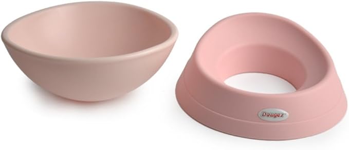 Dual Purpose Slanted Dog Cat Food Bowl Cat Dish Dog Bowl Pet Sterile Tableware Pet Feeding Watering Supplies (Light Pink)