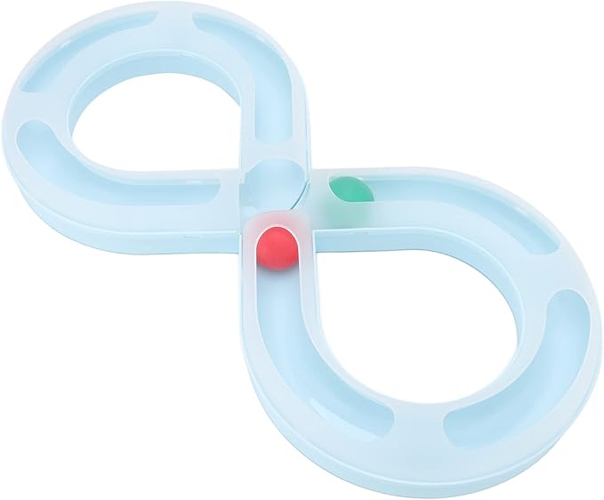 Cat Toys, Cat Tray Toys Kitten Turntable Figure 8 Shaped Cat Turntable Track Ball Toy, Interesting Turntable Kitten Ball Track Toy for Pet Cat Interactive Entertainment