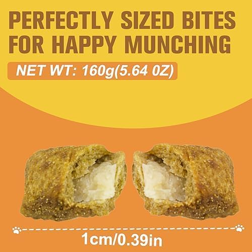 Soft & Crunchy Cat Treats with Real Salmon & Catnip, Dual Texture Cream-Filled Cat Snacks for Cats & Kittens, Training Rewards & Dental Support