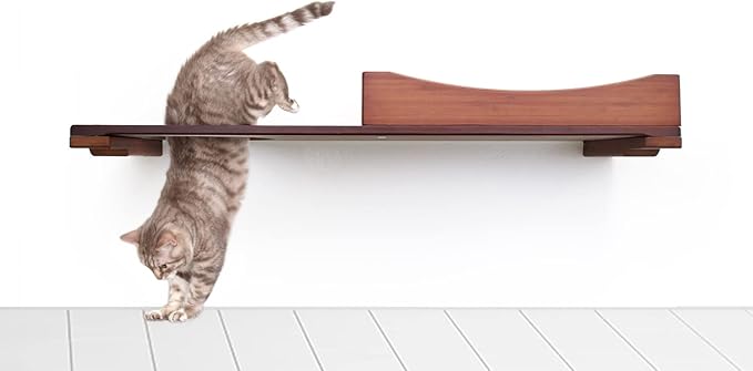 Catastrophic Creations The Nest Cat Bed – Modern Cat Bed – Bamboo Bed for Cats – Warm & Plush Pet Bed – Modular Cat Beds for Indoor Cats – Faux Fur Nap Cat Bed