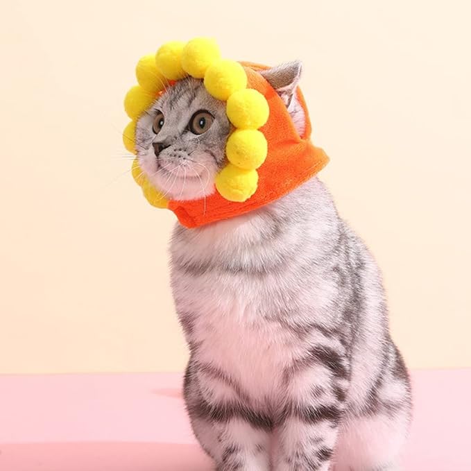 Pet Cute Hat, Cat Adorable Bunny Hat Banana Strawberry Tiger Yellow Duck Drumstick Shaped Hat for Cat Kitten Small Puppy Party Costumes Festival Birthday