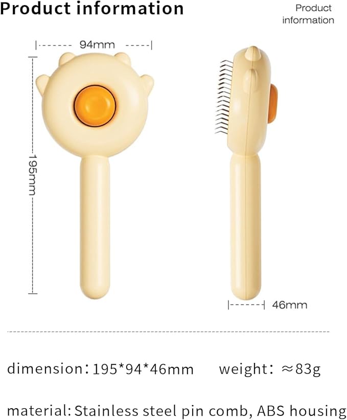 MRSXXNTY Pet Grooming Brush - Cat & Dog Fur Remover, Massage Brush for Long & Short Hair Pets, Removes Loose Fur & Hair (Green)