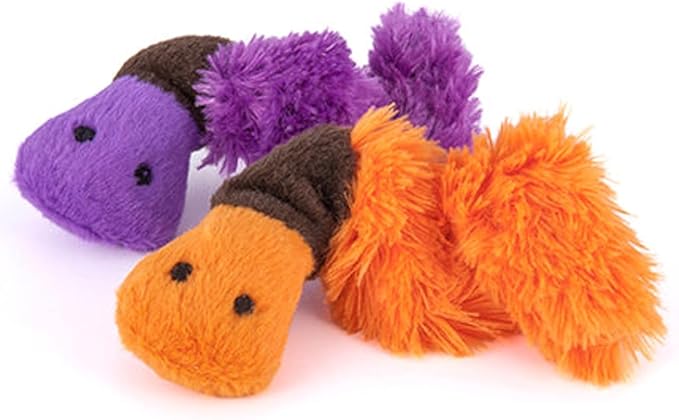 P.L.A.Y. PET Lifestyle and You Feline Frenzy Wiggly Worms Plush Squeaky CAT Toy