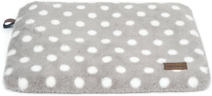 Self Warming Mat for Cats Dogs Self Heating Thermal Pad for Crates Cages Couches Beds 24" L x 17.7" W with Removable Cover Non-Slip Bottom Indoor Outdoor Grey S