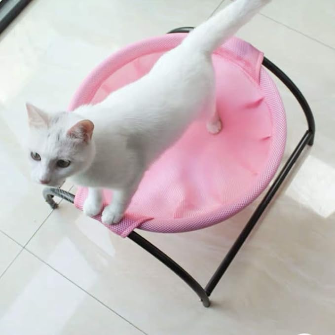 JUNSPOW Cat Bed Dog Bed Pet Hammock Bed Kitty Sleeping Cat Supplies Pet Supplies Whole Wash Stable, Detachable, Breathable, Easy Assembly Indoors Outdoors, 16.9 in x 16.9 in x 9.5 in
