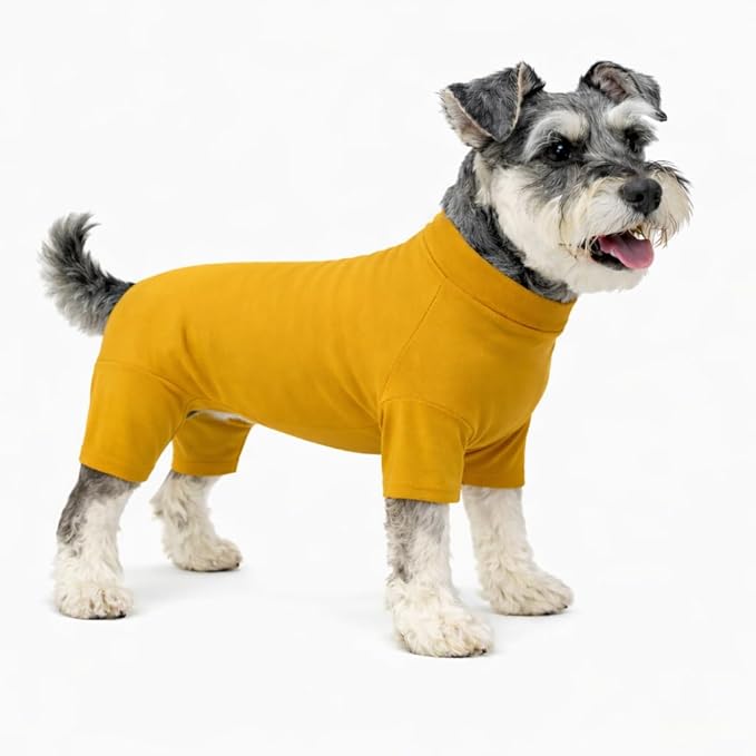 Lovelonglong Dog Full Bodysuit – Stretchy Yoga Fabric 4-Leg Dog Pajamas, Breathable & Lightweight Dog Onesie for Indoor & Outdoor, Shedding Control & Travel Wear