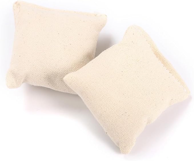 WOONEKY 10Pcs Catnip Canvas Cat Sachets Stuffed with Cotton, Style Khaki, Interactive Pet Supplies for Indoor Cats and Kittens