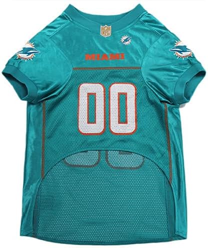 Pets First NFL Miami Dolphins Dog Jersey, Size X-Small, Football Shirt Costume for Pet, Dog Sports T-Shirt, NFL Team Clothing for Cats, Licensed Pet Apparel Available in 7 Sizes and 32 Teams