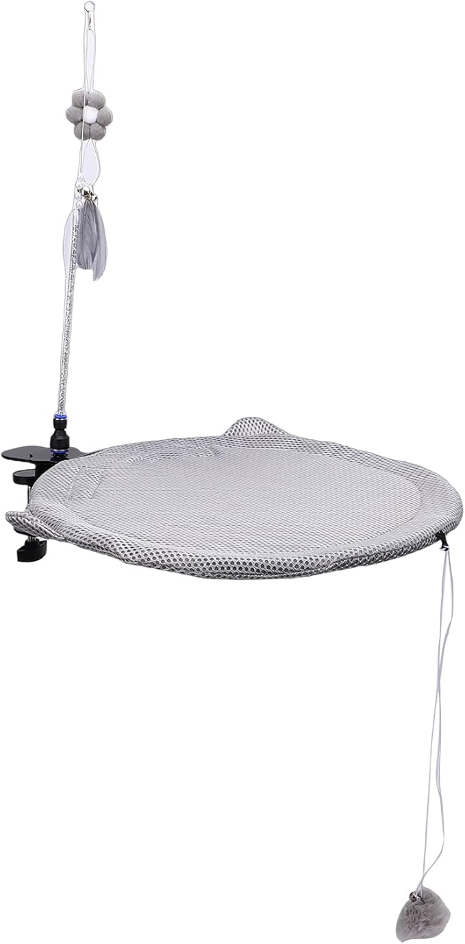 GLOGLOW Cat Bed, Furniture Under Desk Hammock with Breathable Mesh Pet Resting Seat Adjustable Perch for Home Office Saves Space for Cats Kittens Desk Mounted Cat Bed,