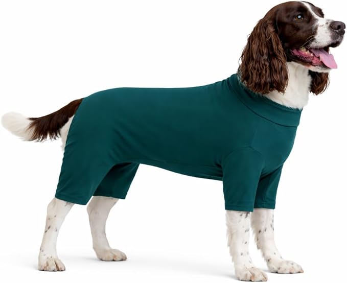 Lovelonglong Dog Full Bodysuit – Stretchy Yoga Fabric 4-Leg Dog Pajamas, Breathable & Lightweight Dog Onesie for Indoor & Outdoor, Shedding Control & Travel Wear