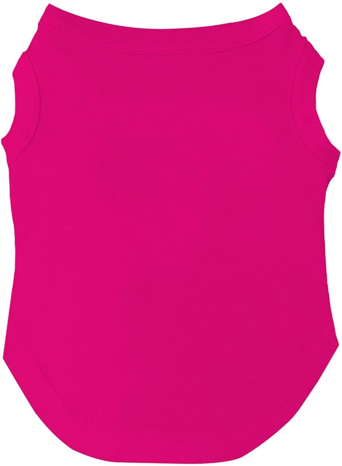 Blank Dog Tee Shirt | Sleeveless Breeds | Lightweight, Comfy, Customizable |Hot Pink, Medium