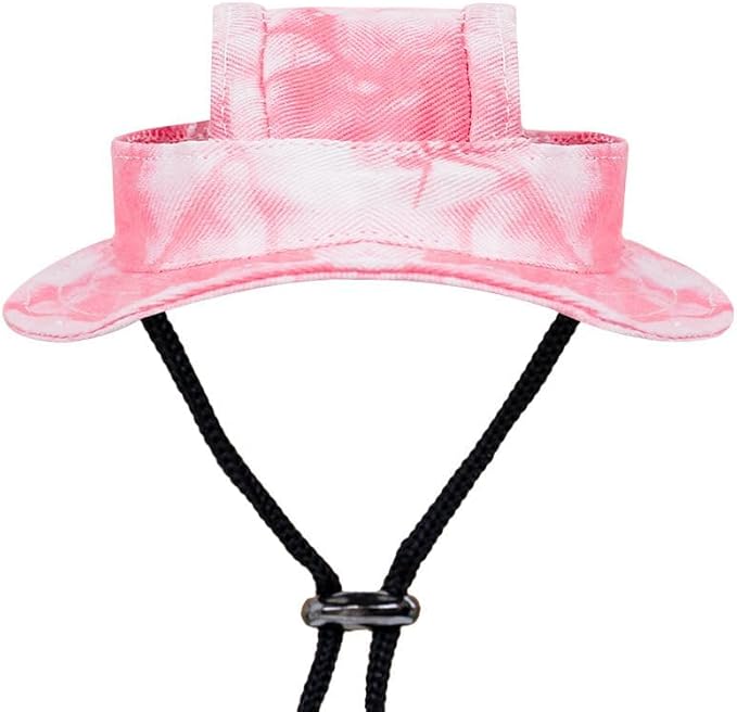 Cat Sun Hat, Baseball Cap with Ears Exposed, Outdoor Sports Hat, Suitable for Small Cats (Pink, Medium)