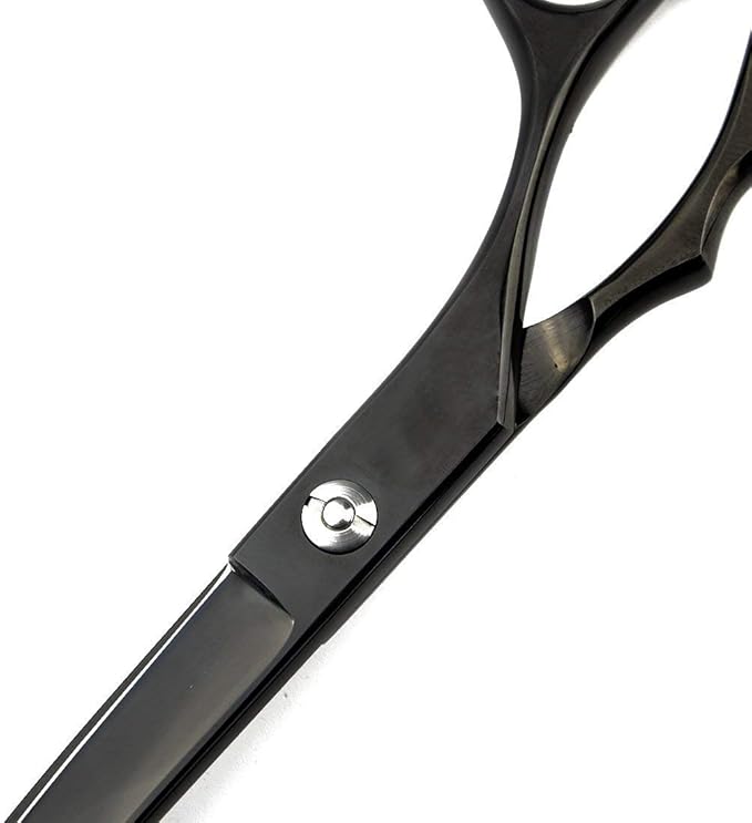 Professional PET DOG Grooming Coated Titanium scissors suit Cutting&Curved&Thinning shears (7.0 inches, Black)…