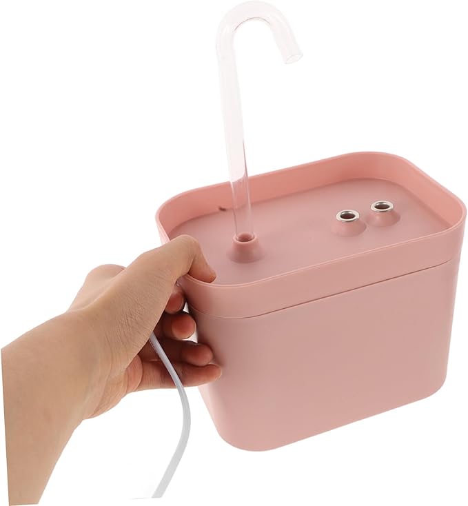 Automatic Cat Water Fountain Pink Dog Drinking Fountain with Mute Pump Portable Pet Water Dispenser for Cats and Kittens Easy to with Fun Flower Shape Outlet