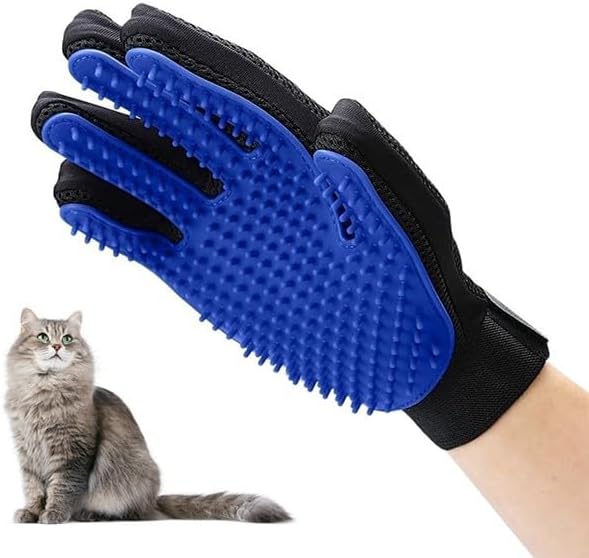 Enhanced Pet Grooming Hair Removal Massage Glove - Pair