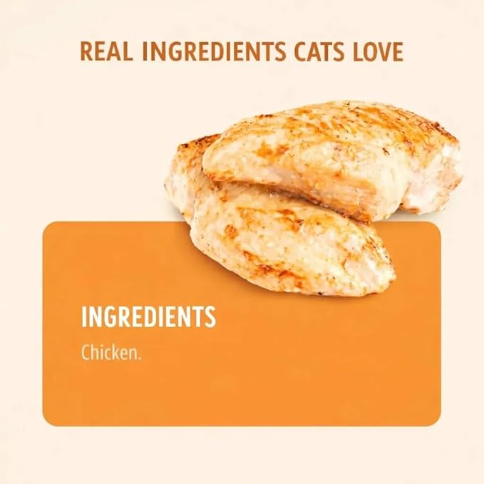 Freeze Dried Cat Treats Chicken Lollipops 3 Pops - High Protein Lickable Chicken Treats on Stick for Training Bonding - Cat Snacks No Artificial Flavors Preservatives for Kittens Cats All Ages