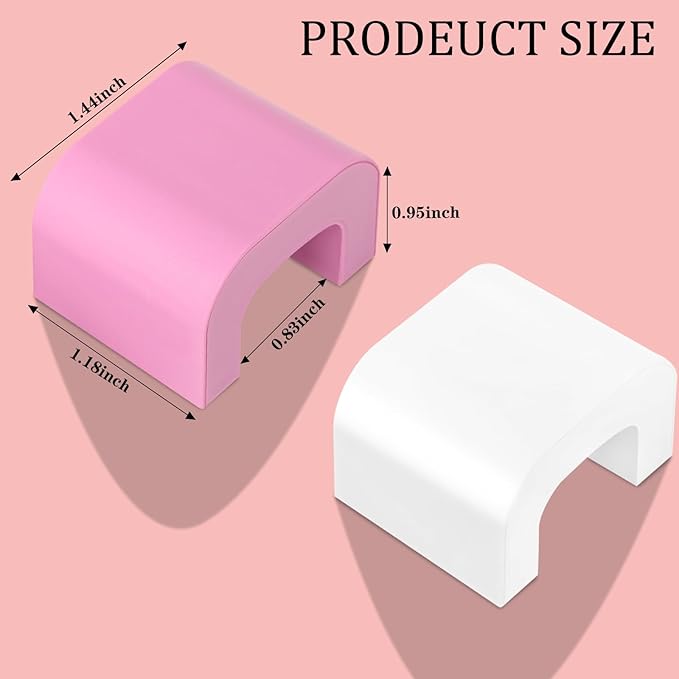 Cat Eye Magnet for Nails,2PCS Professional Nail Magnet Tool for Cat Eye Gel Nail Polish,Suitable for Personal DIY, Nail Studio or Nail(WhitePink)