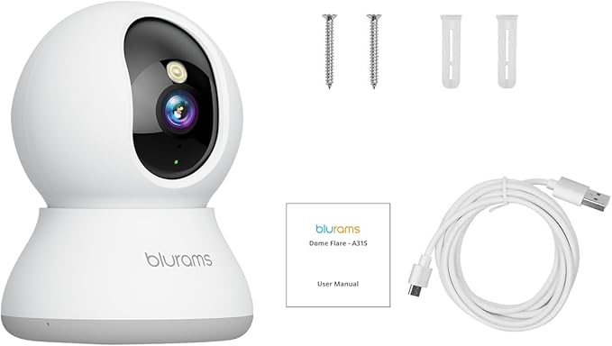 blurams 5G Pet Camera 2K, 360° PTZ Dog Camera with Phone App, Indoor Cameras for Home Security w/Dual-Band WiFi6, 2-Way Audio, Motion Tracking, Color/IR Night Vision, Siren, Cloud&SD