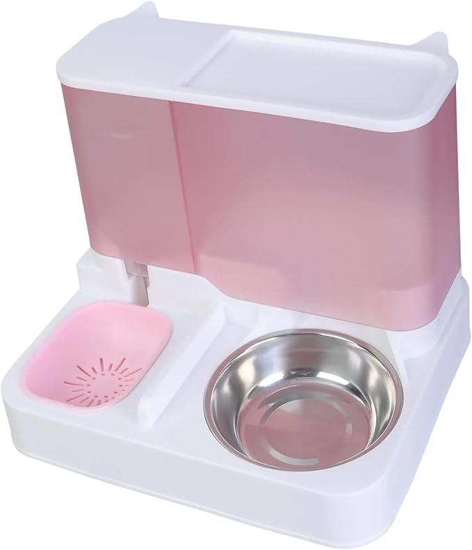 Large Capacity Automatic Water Dispenser and Food Bowl for Cats Dogs Food Container 2in1 Pet Watering and Feeding Supply Automatic Feeder