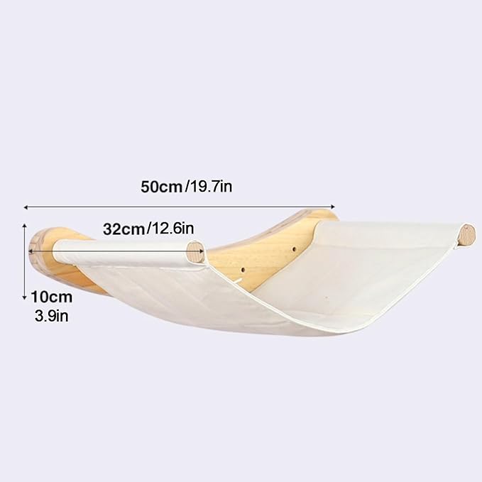 Cat Wall Furniture, Cat Wall Steps with Hemp Rope Covered, Cat Wall Stairs, Wall Mounted Cat Hammock, Cat Shelves for Sleeping, Climbing and Lounging (Color : Cat Bed)